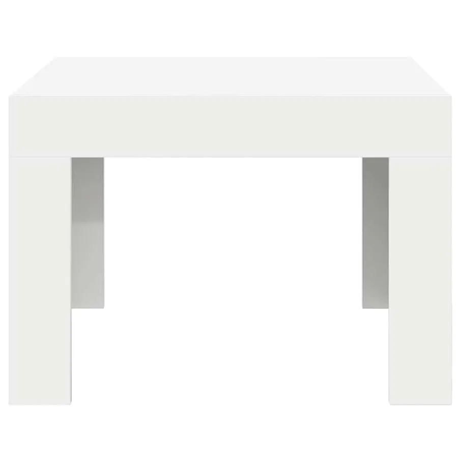 Table basse blanc 50x50x35 cm bois d'ingénierie - 5