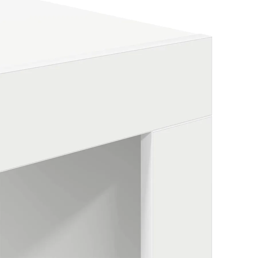 Table basse blanc 50x50x35 cm bois d'ingénierie - 8