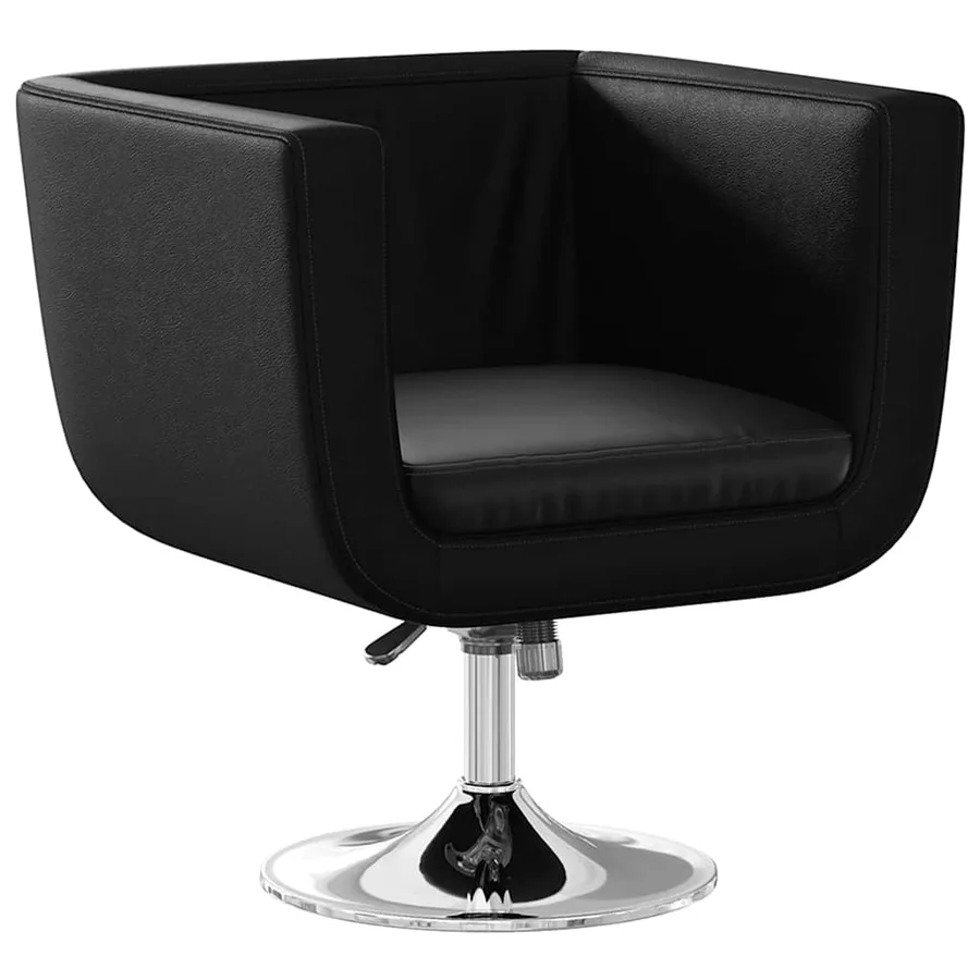 Chaise de bar lot de 2 cuir artificiel noir - 3