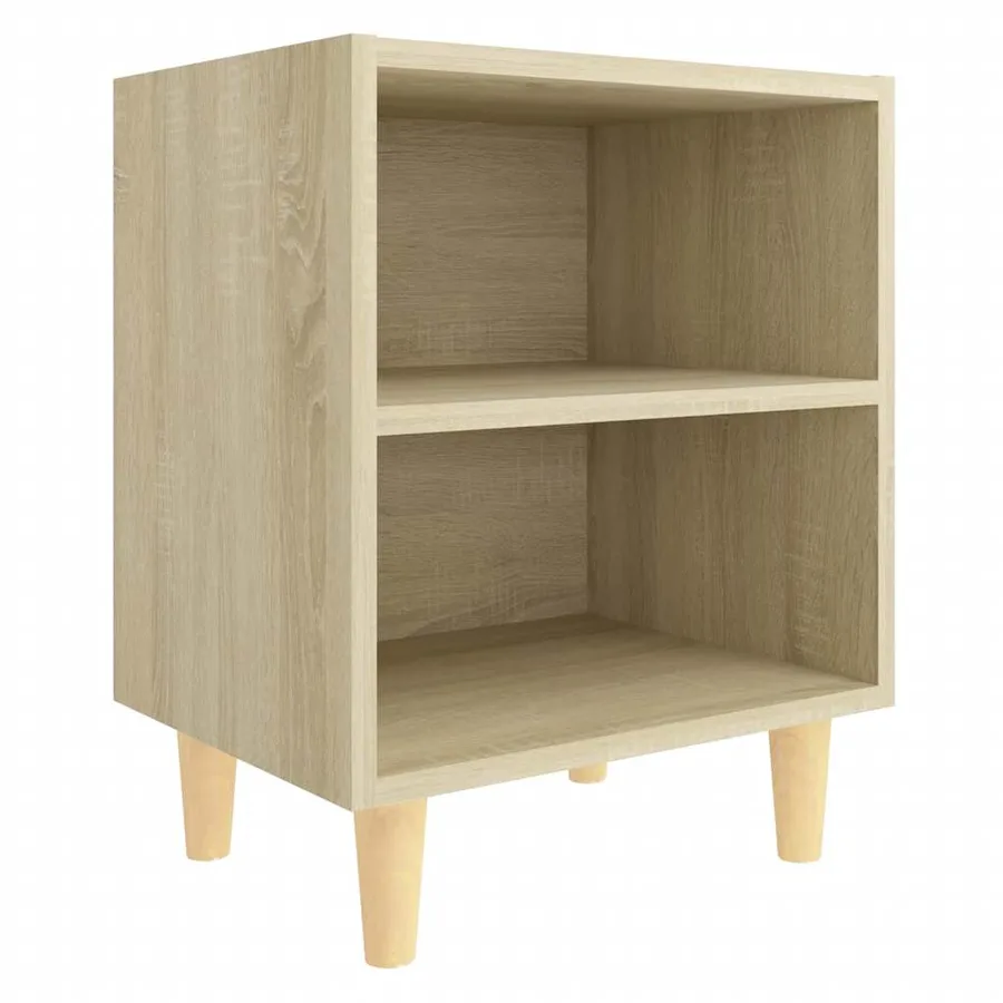 Table de chevet avec pieds en bois Chêne sonoma 40x30x50 cm - 2