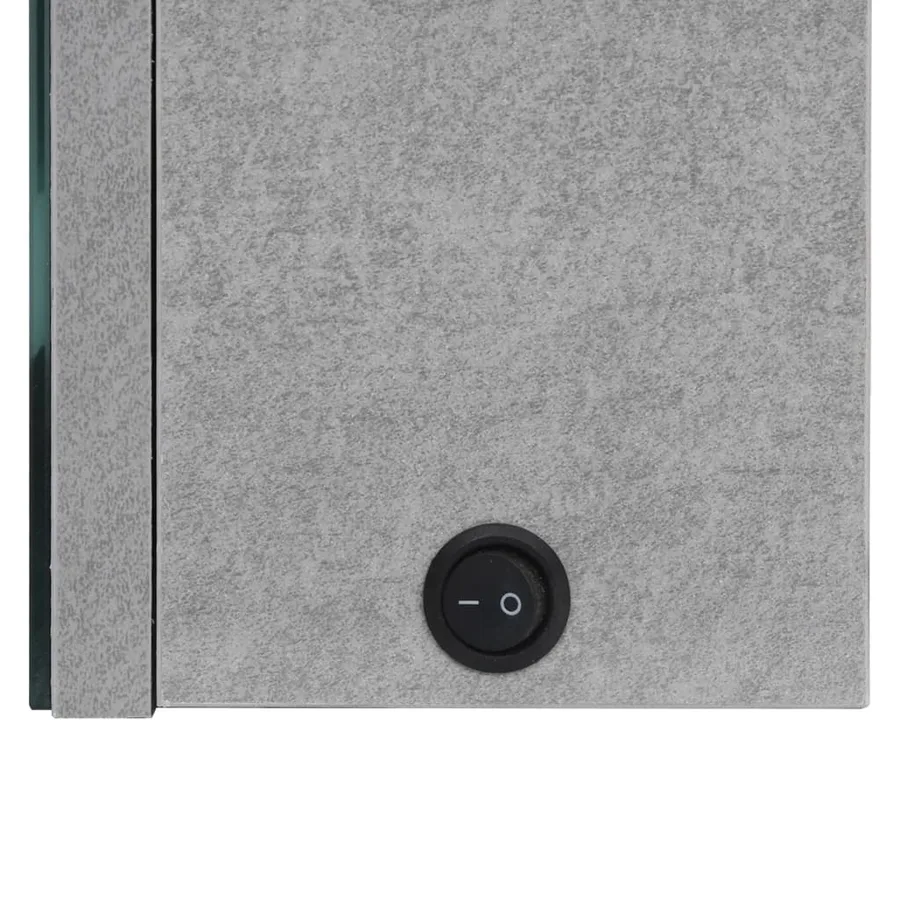 Armoire de salle de bain à miroir LED Gris béton 50x14x60 cm - 7