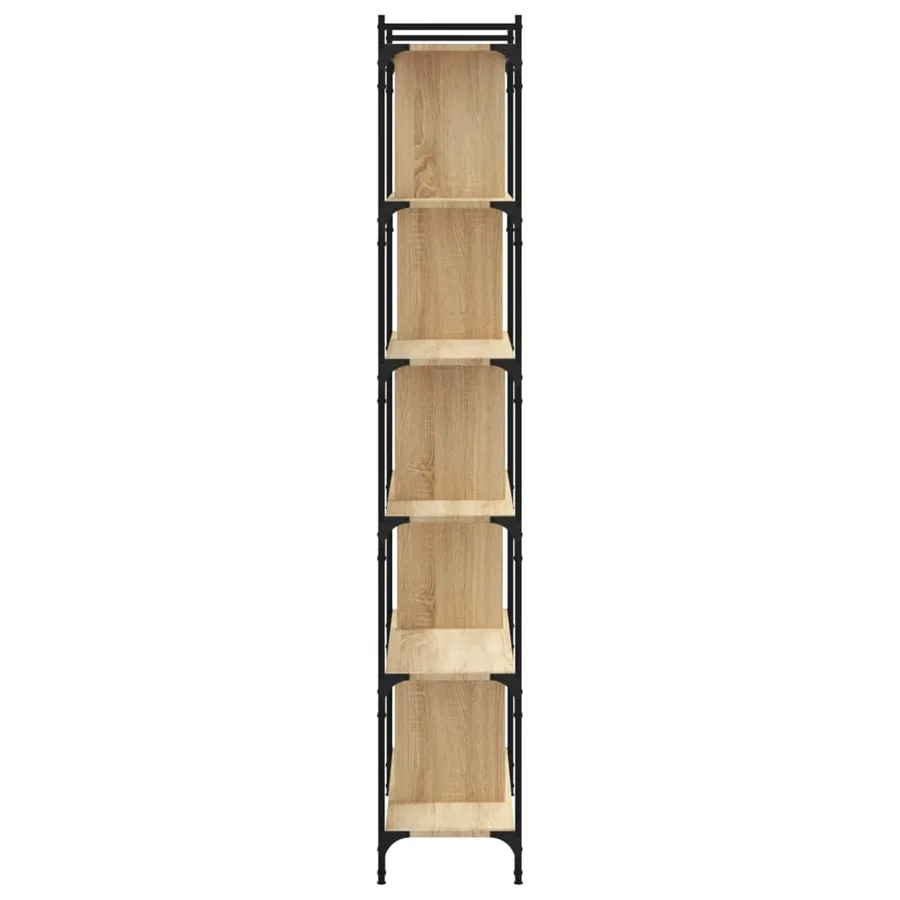Bibliothèque 6 niveaux chêne sonoma 76x32x192 cm - 5