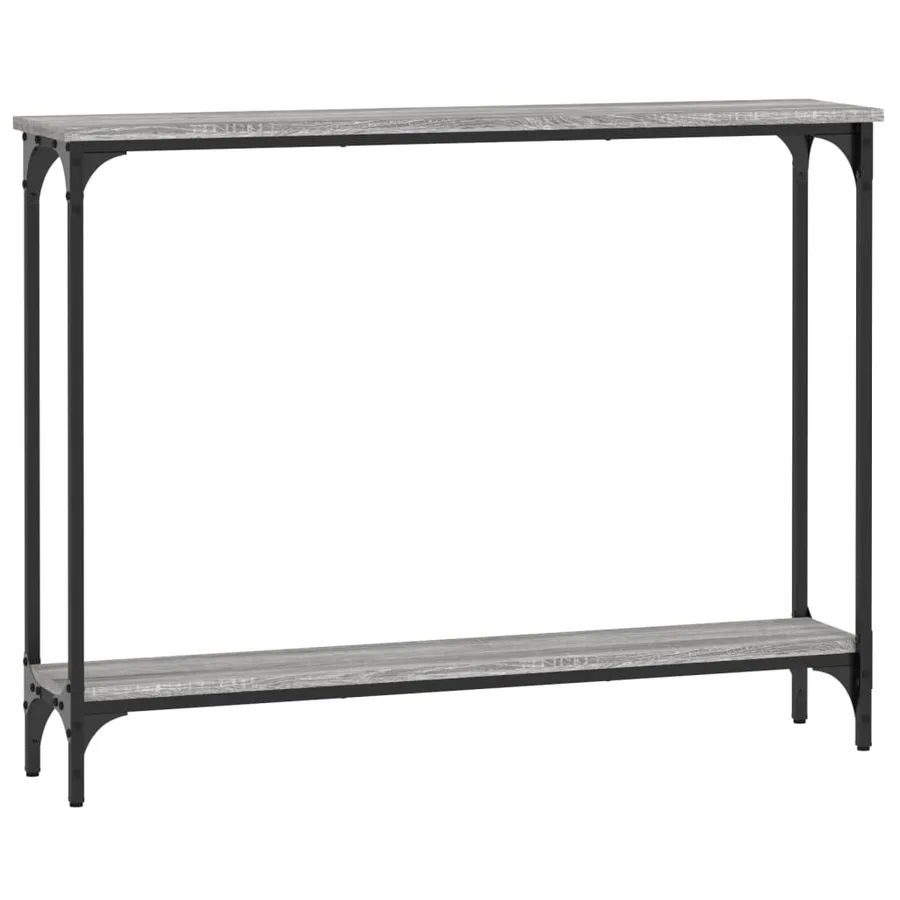 Table console sonoma gris 100x22,5x75 cm bois d'ingénierie - 2