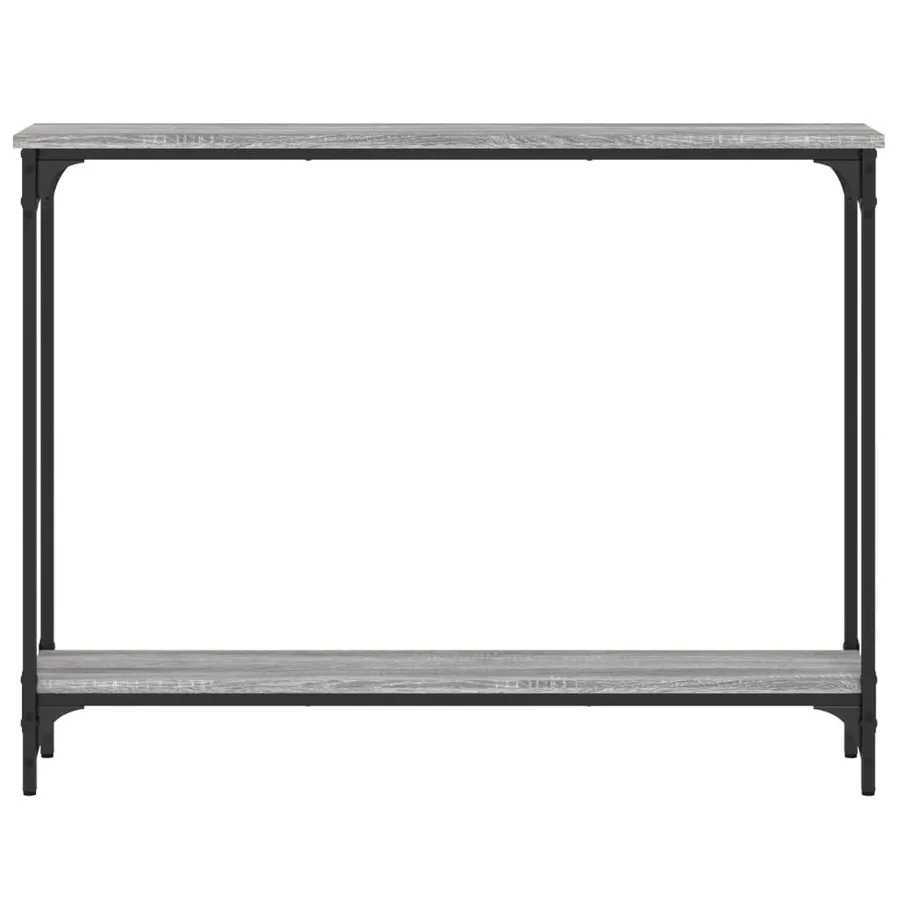 Table console sonoma gris 100x22,5x75 cm bois d'ingénierie - 4
