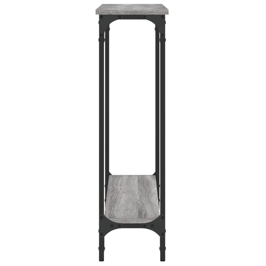Table console sonoma gris 100x22,5x75 cm bois d'ingénierie - 5