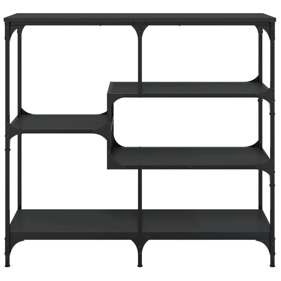 Table console noir 103x32x95 cm bois d'ingénierie - 4