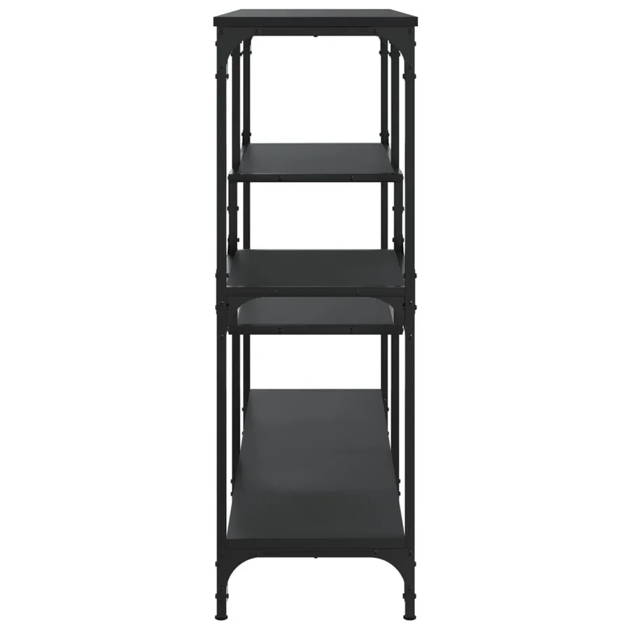 Table console noir 103x32x95 cm bois d'ingénierie - 5