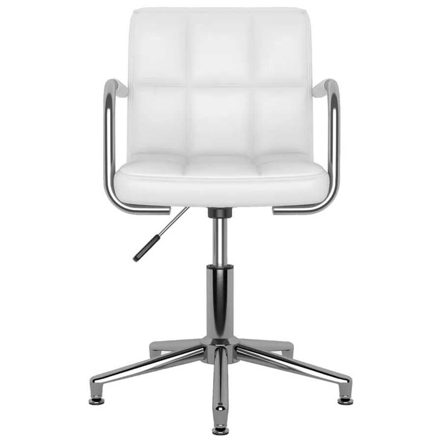 Chaise pivotante de salle à manger Blanc Similicuir - 2