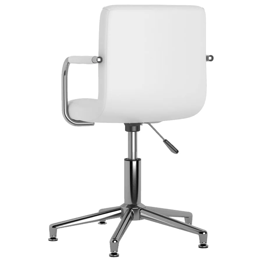 Chaise pivotante de salle à manger Blanc Similicuir - 4