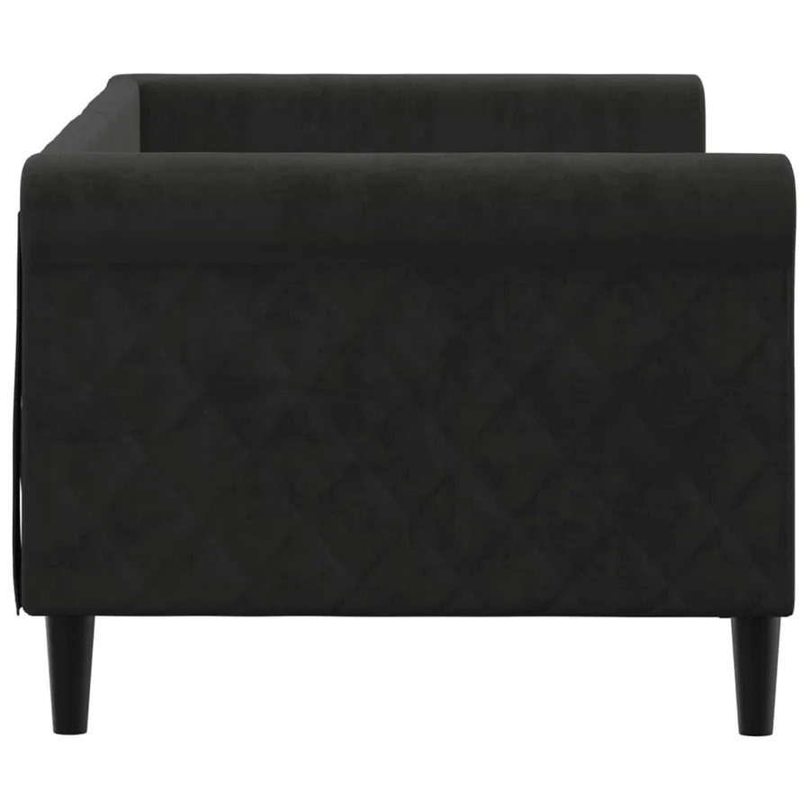 Lit de repos sans matelas noir 80x200 cm velours - 4