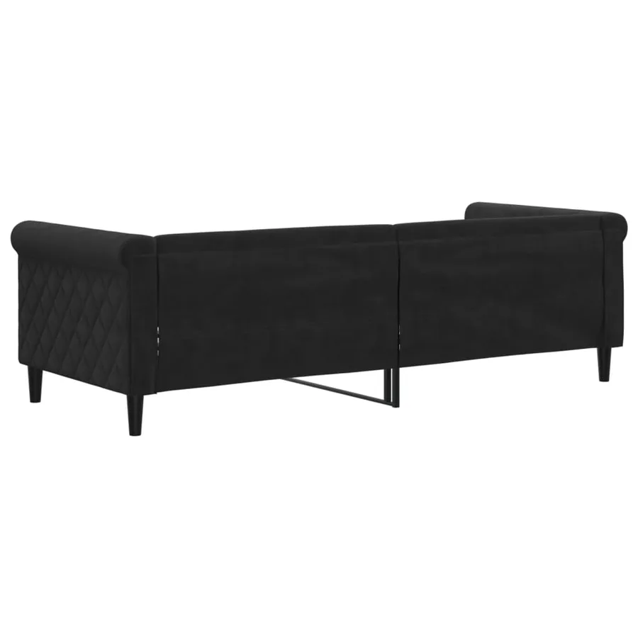 Lit de repos sans matelas noir 80x200 cm velours - 5
