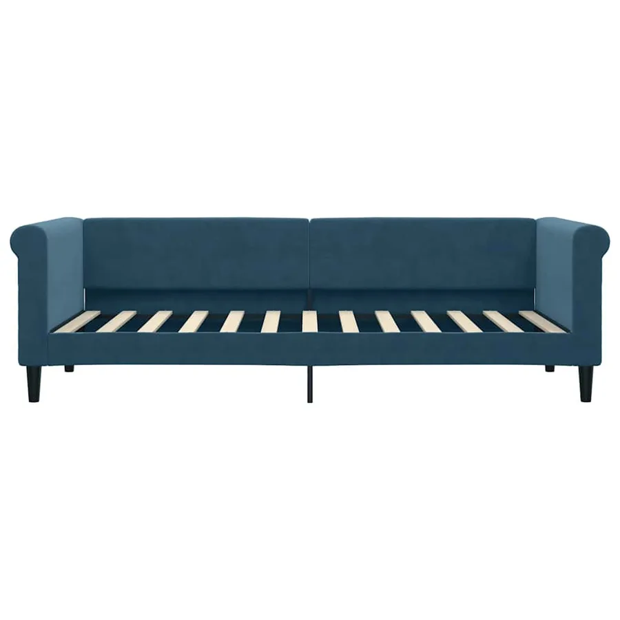 Lit de repos sans matelas bleu 80x200 cm velours - 3