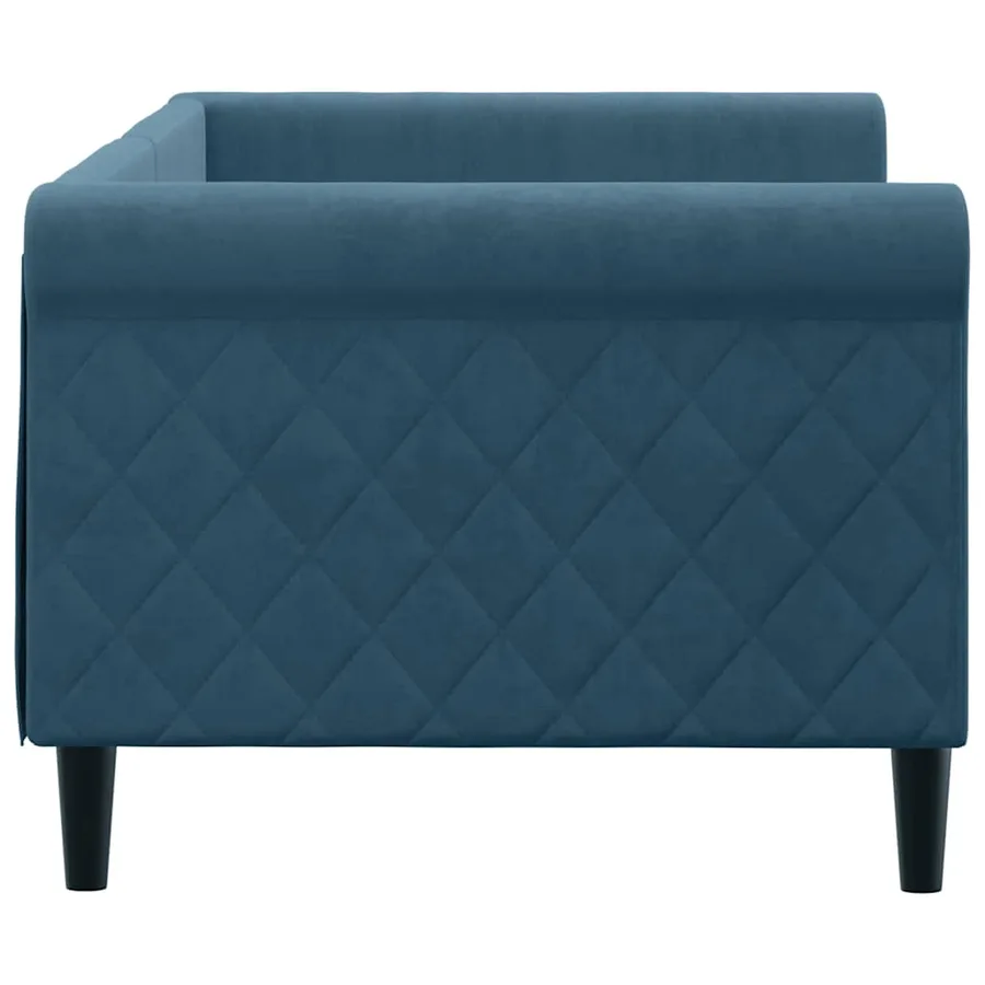 Lit de repos sans matelas bleu 80x200 cm velours - 4