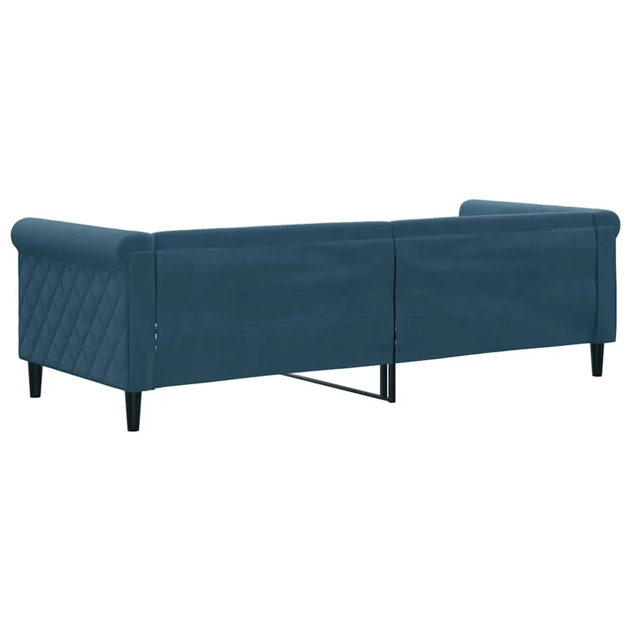 Lit de repos sans matelas bleu 80x200 cm velours - 5