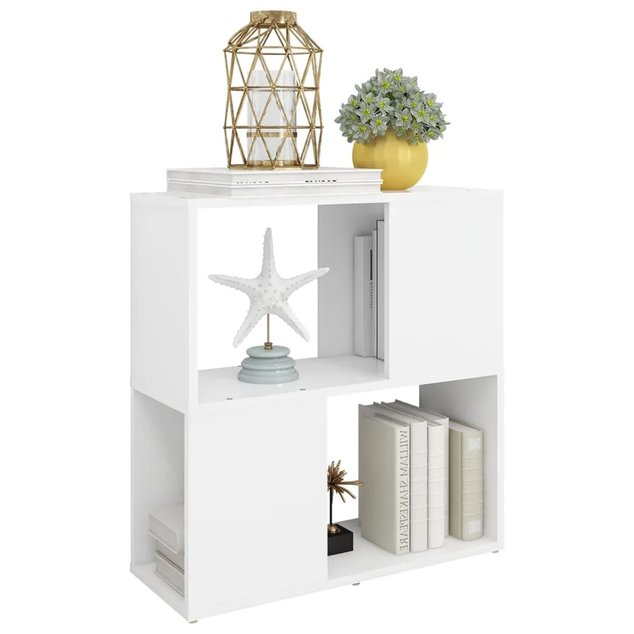 Bibliothèque Blanc 60x24x63 cm Bois d'ingénierie - 5
