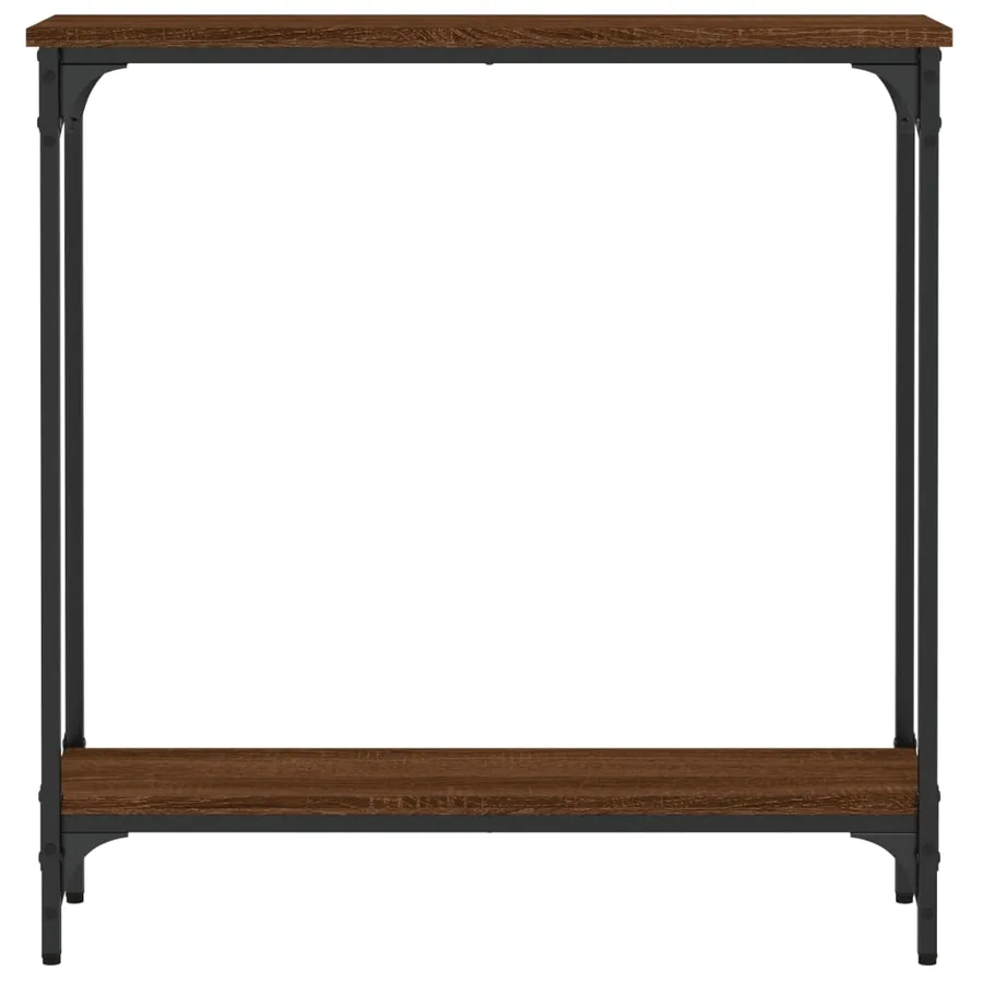 Table console chêne marron 75x22,5x75 cm bois d'ingénierie - 4