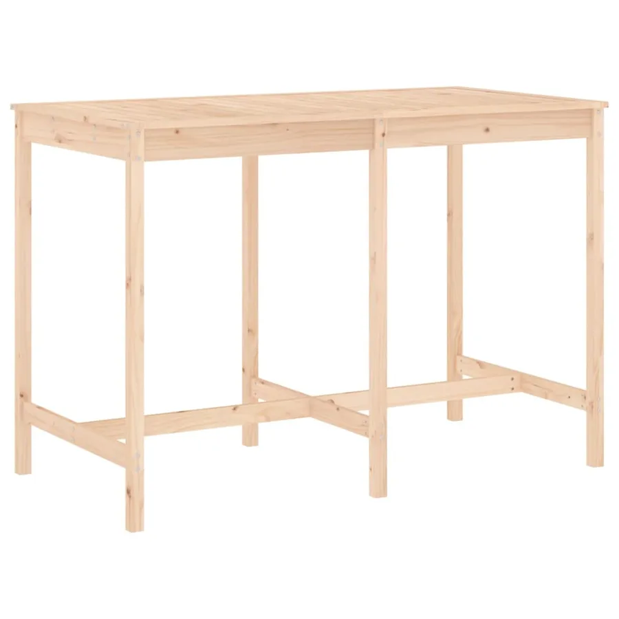Ensemble de bar de jardin 7 pcs Bois de pin massif - 6