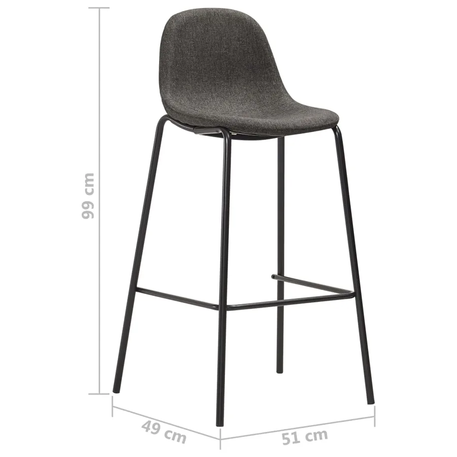 Ensemble de bar 3 pcs Tissu Gris foncé - 11