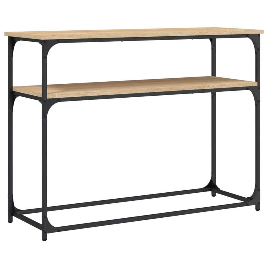 Table console chêne sonoma 100x35,5x75 cm bois d'ingénierie - 2