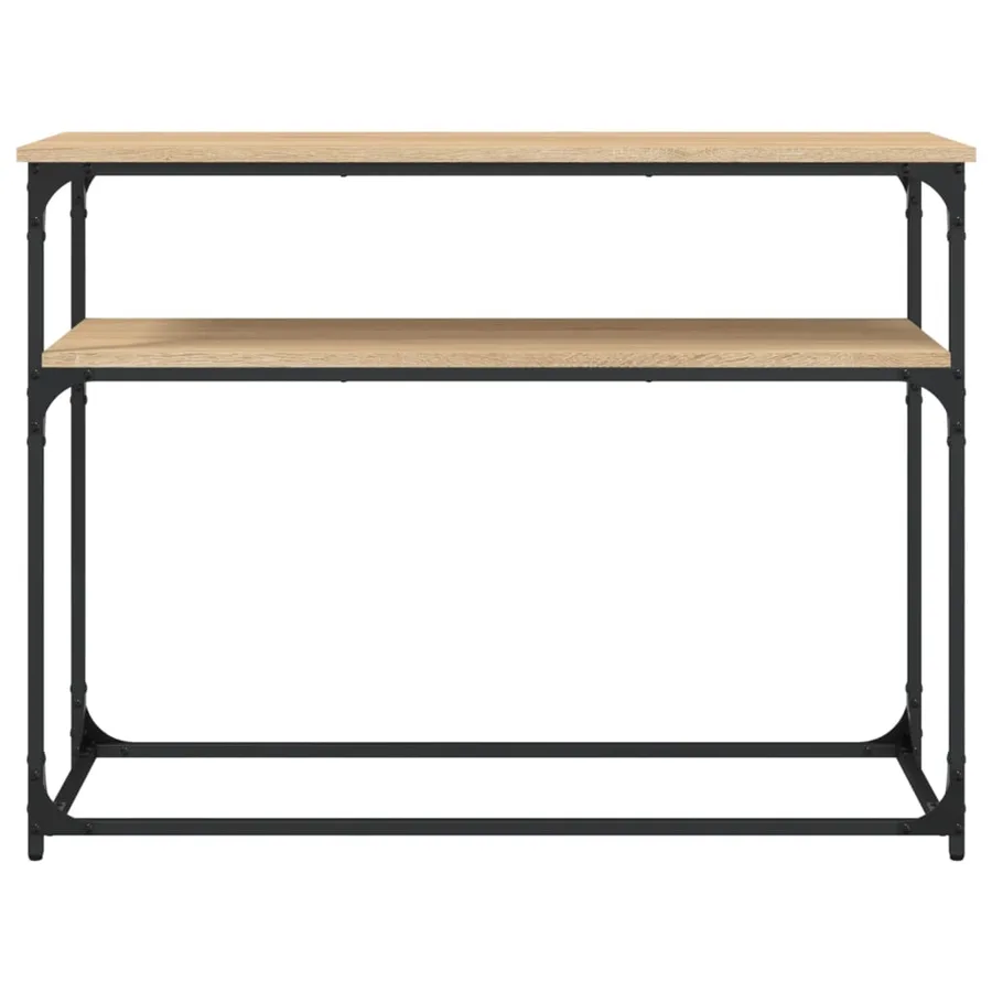 Table console chêne sonoma 100x35,5x75 cm bois d'ingénierie - 4