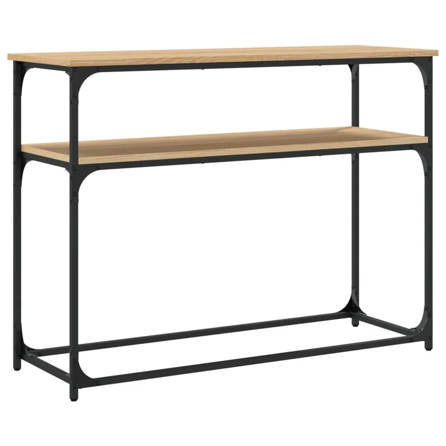 Table console chêne sonoma 100x35,5x75 cm bois d'ingénierie - 6