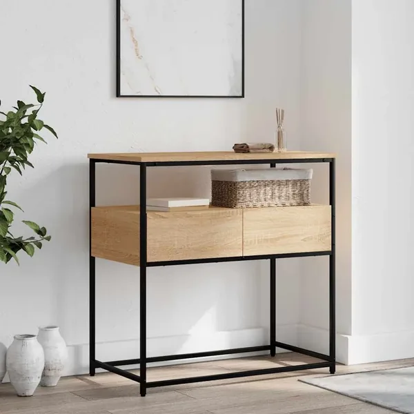 Table console Chêne Sonoma 75x40x75 cm Bois d'ingénierie