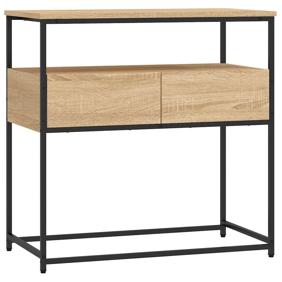 Table console Chêne Sonoma 75x40x75 cm Bois d'ingénierie - 2