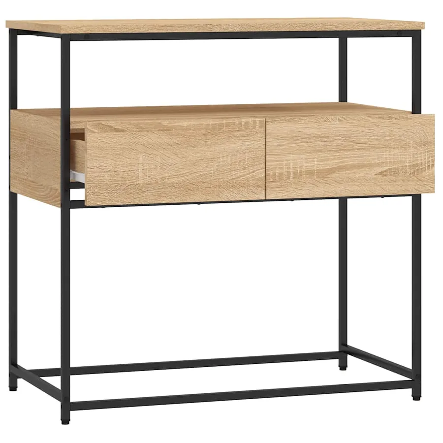 Table console Chêne Sonoma 75x40x75 cm Bois d'ingénierie - 5