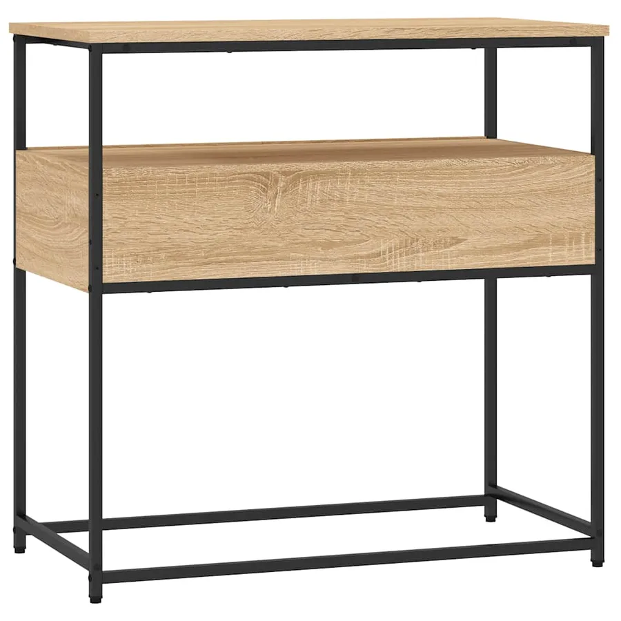 Table console Chêne Sonoma 75x40x75 cm Bois d'ingénierie - 8
