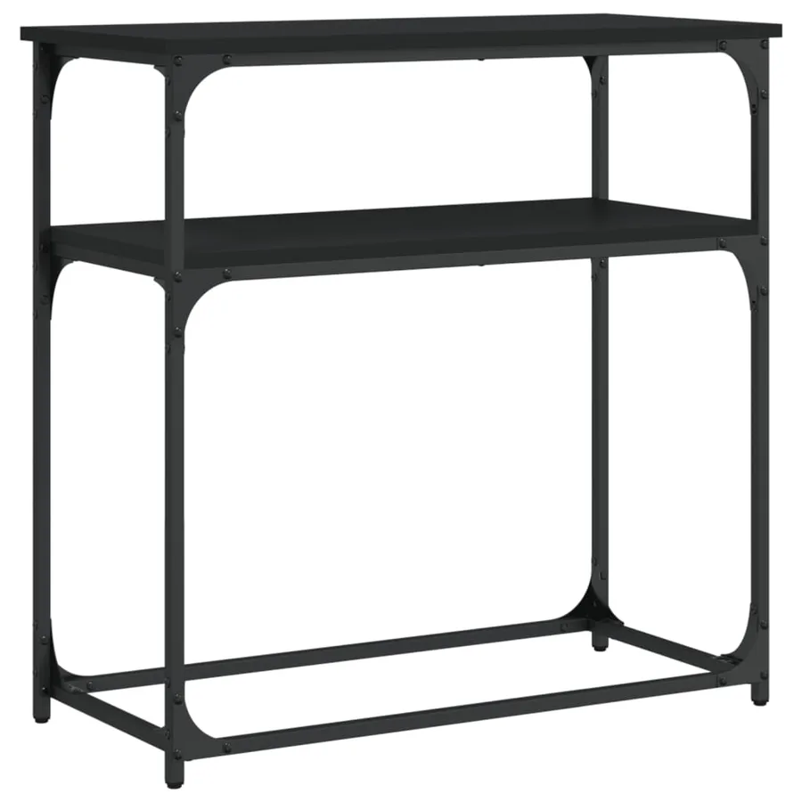 Table console noir 75x35,5x75 cm bois d'ingénierie - 2