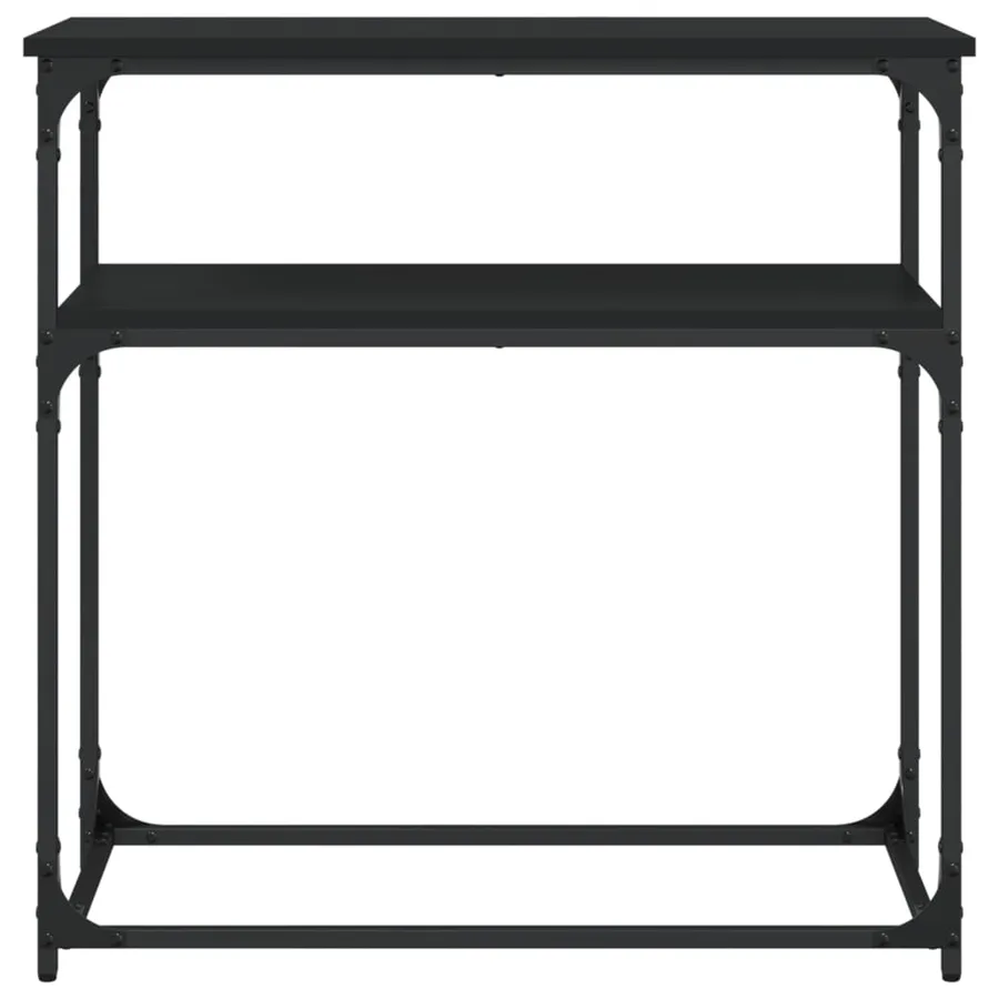 Table console noir 75x35,5x75 cm bois d'ingénierie - 4