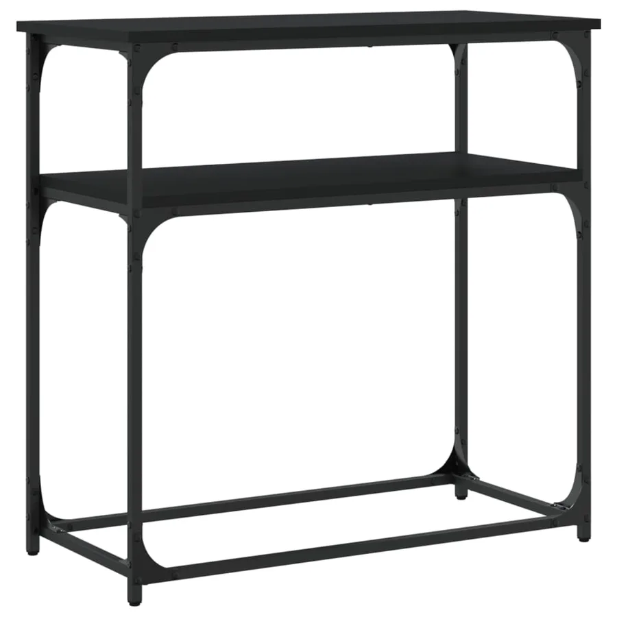 Table console noir 75x35,5x75 cm bois d'ingénierie - 6