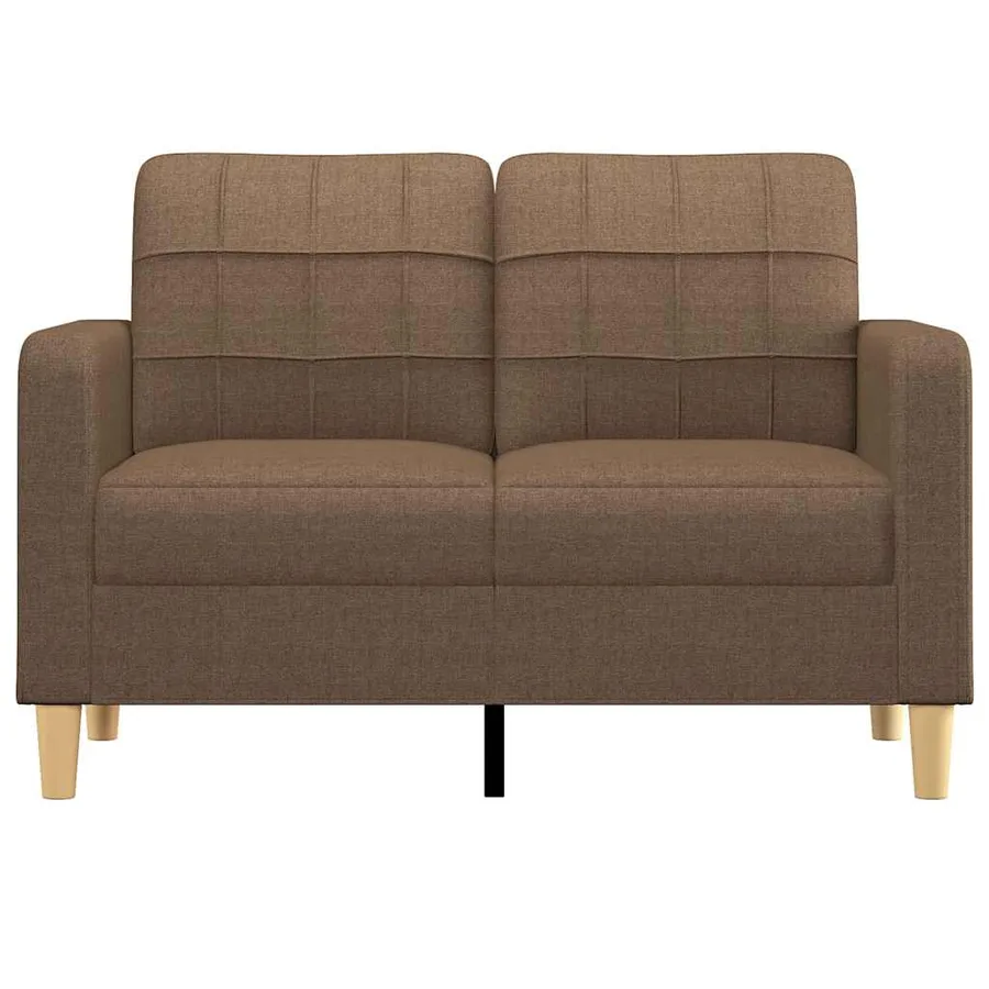 Canapé à 2 places Marron 120 cm Tissu - 3