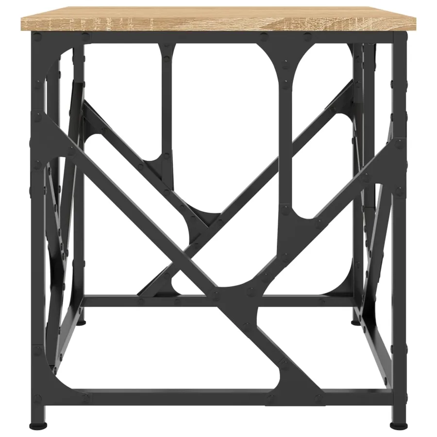Table basse chêne sonoma 45x45x47,5 cm bois d'ingénierie - 4