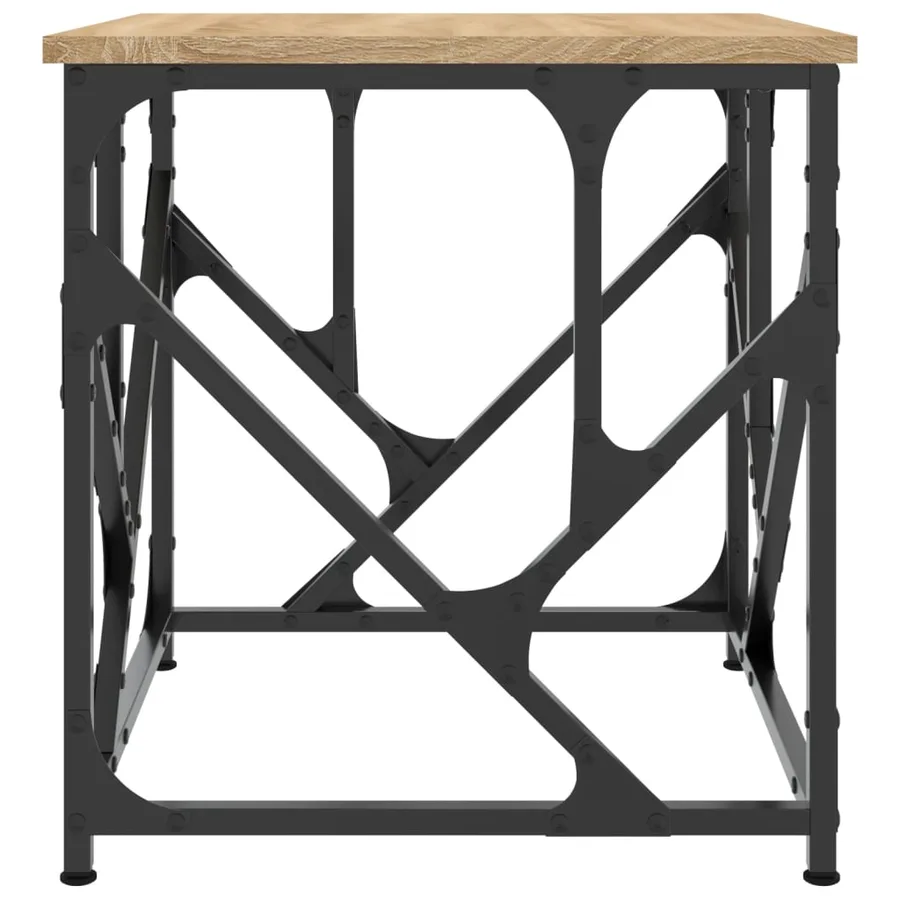 Table basse chêne sonoma 45x45x47,5 cm bois d'ingénierie - 5