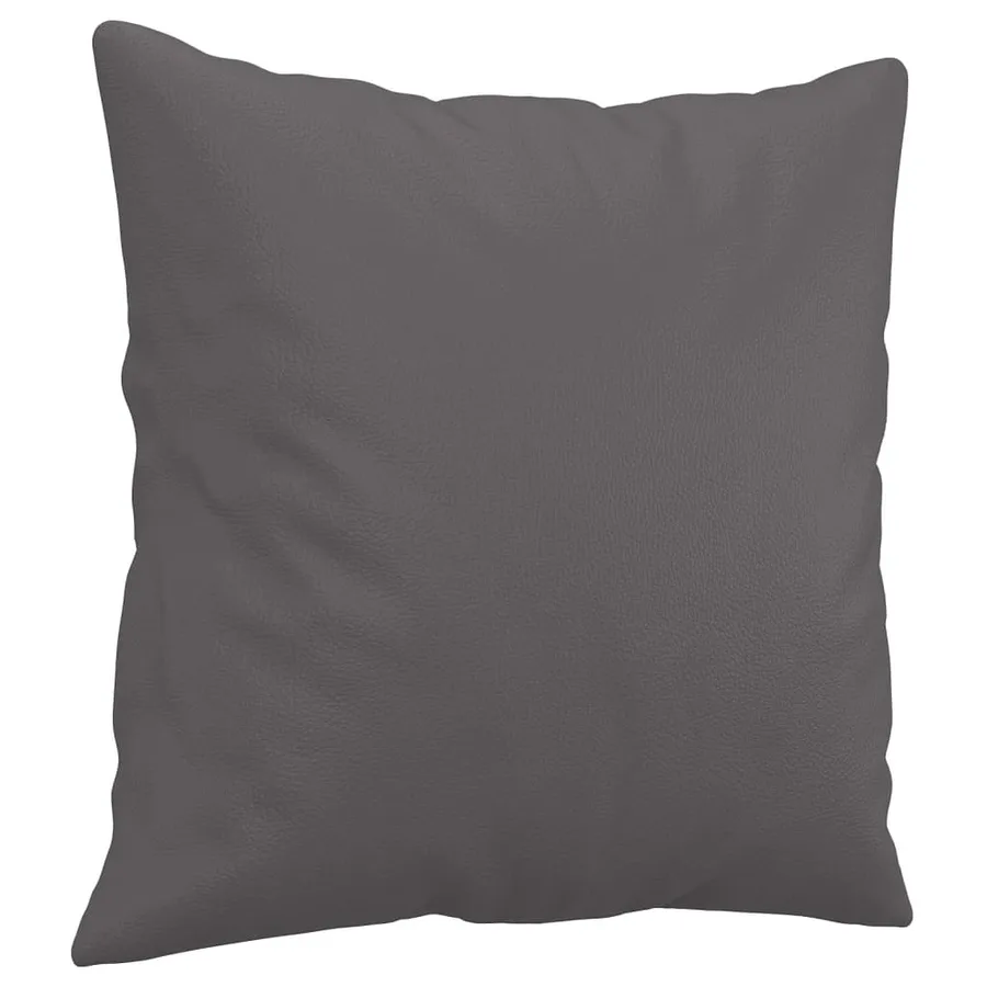Ensemble de canapés 3 pcs avec coussins gris similicuir - 7