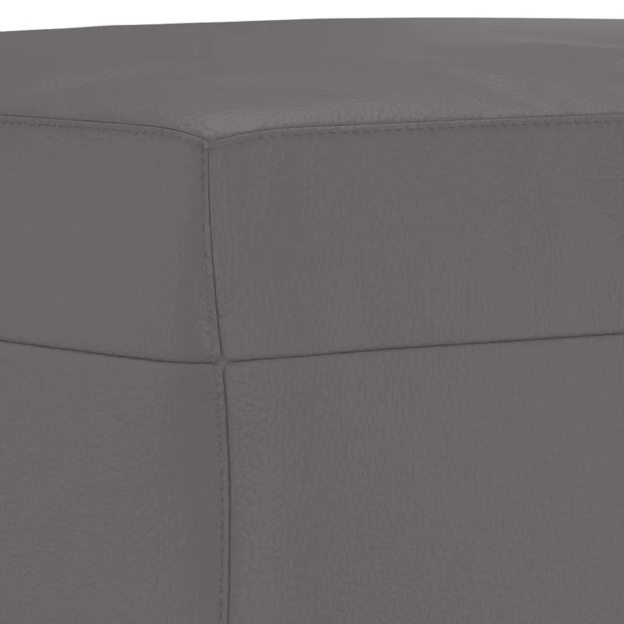 Ensemble de canapés 3 pcs avec coussins gris similicuir - 9