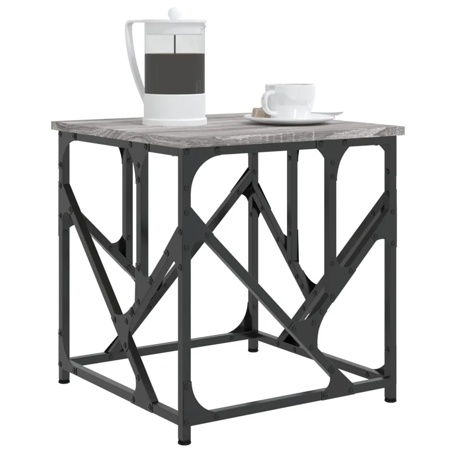 Table basse sonoma gris 45x45x47,5 cm bois d'ingénierie - 3