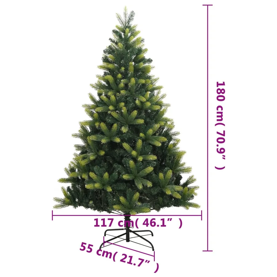 Sapin de Noël artificiel à charnières avec support 180 cm - 9