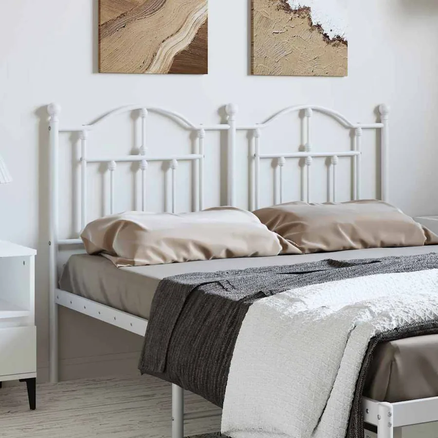 Tête de lit de remplacement métal blanc 135 cm