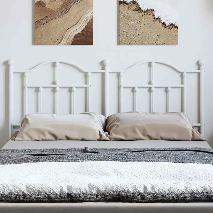 Tête de lit de remplacement métal blanc 135 cm - 3