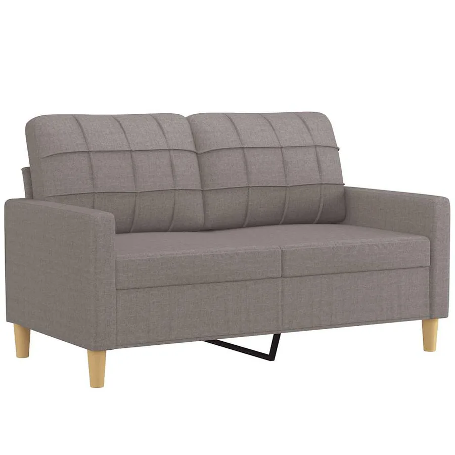Canapé à 2 places Taupe 120 cm Tissu - 2