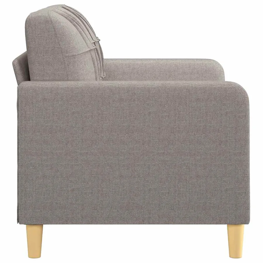 Canapé à 2 places Taupe 120 cm Tissu - 4