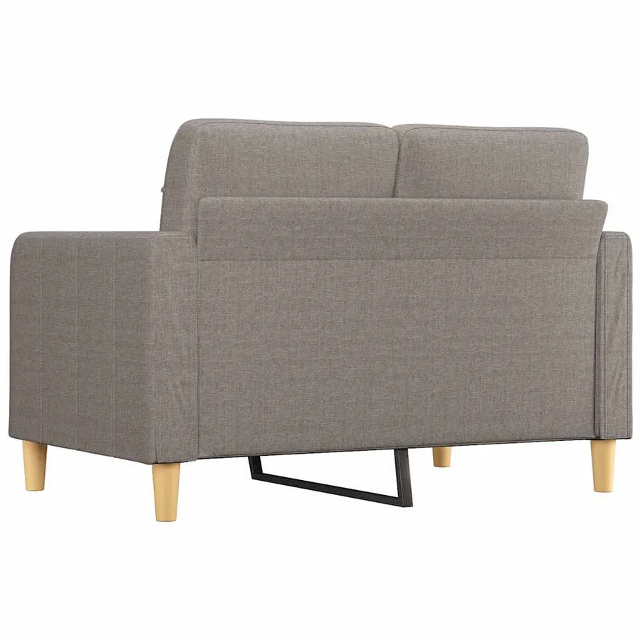 Canapé à 2 places Taupe 120 cm Tissu - 5