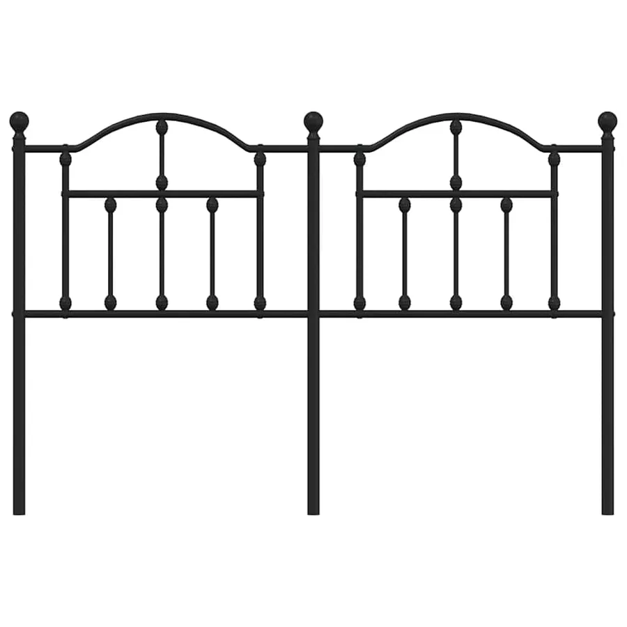 Tête de lit de remplacement métal noir 135 cm - 4