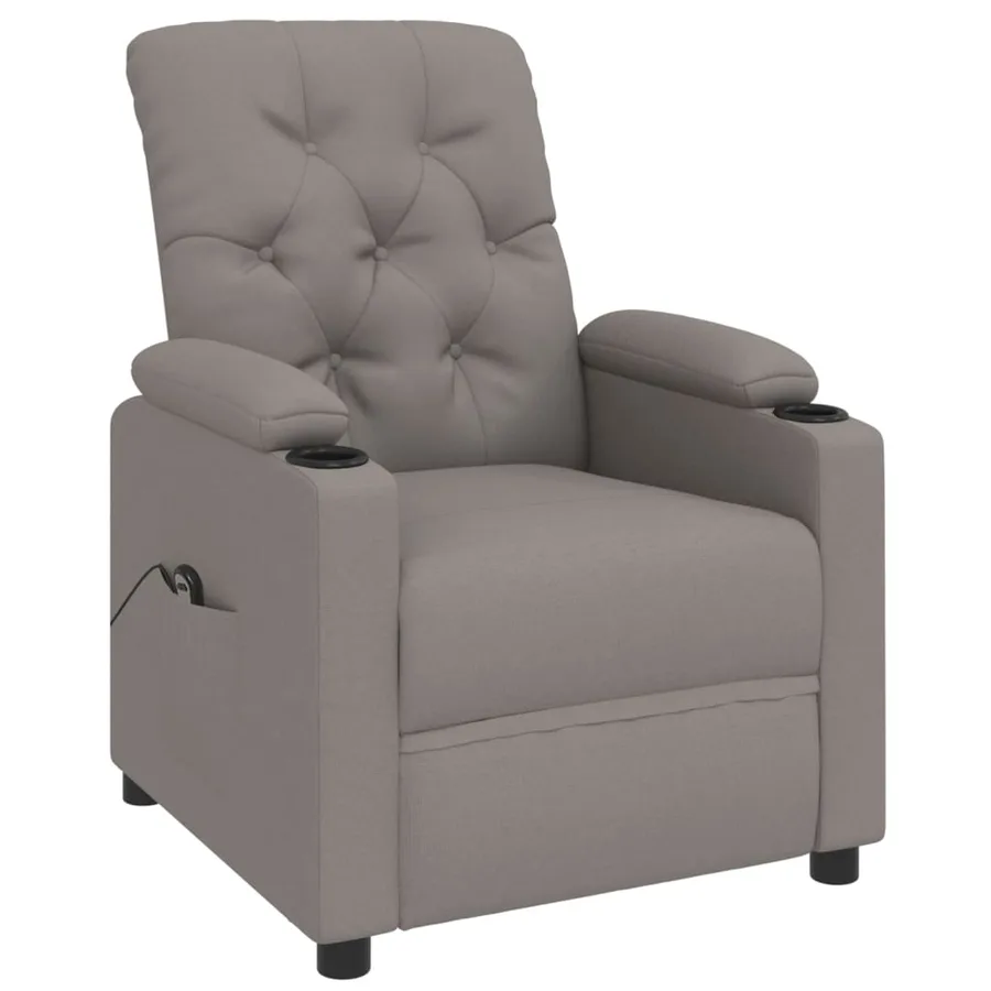 Fauteuil inclinable électrique Taupe Tissu - 3