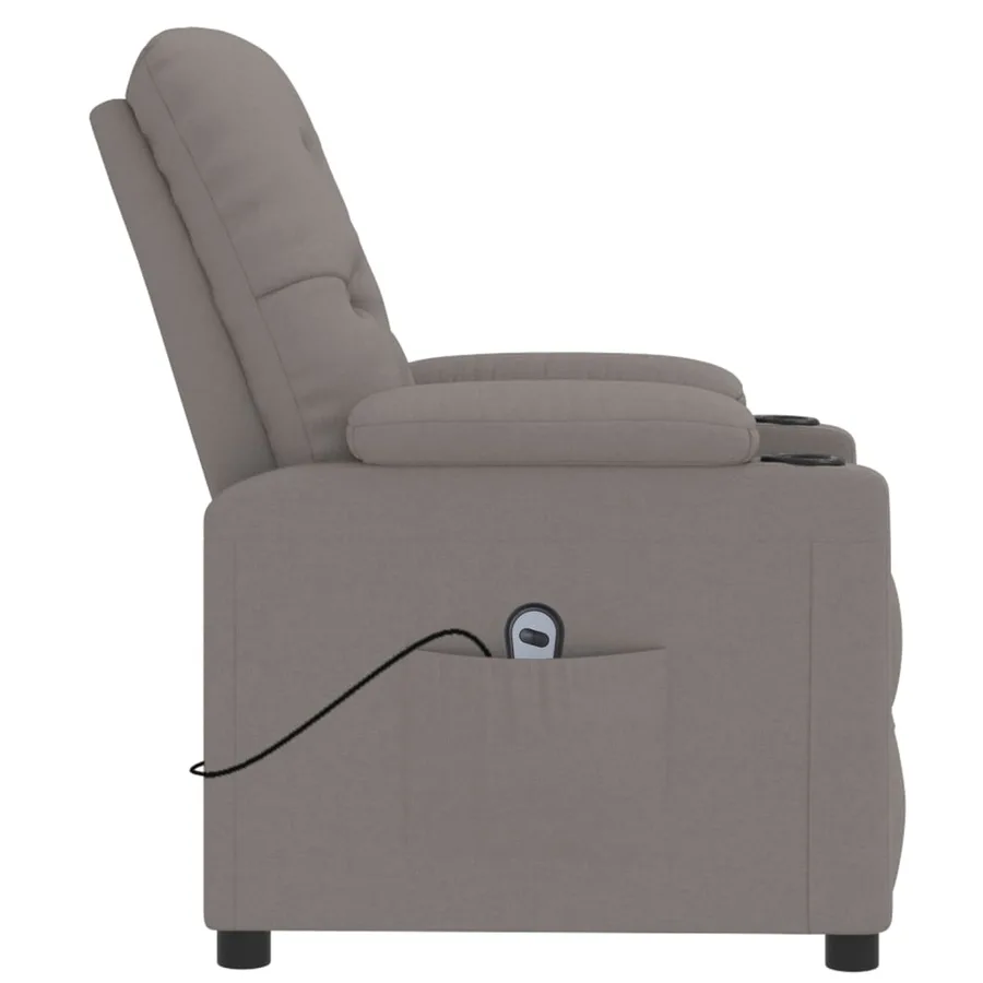 Fauteuil inclinable électrique Taupe Tissu - 5