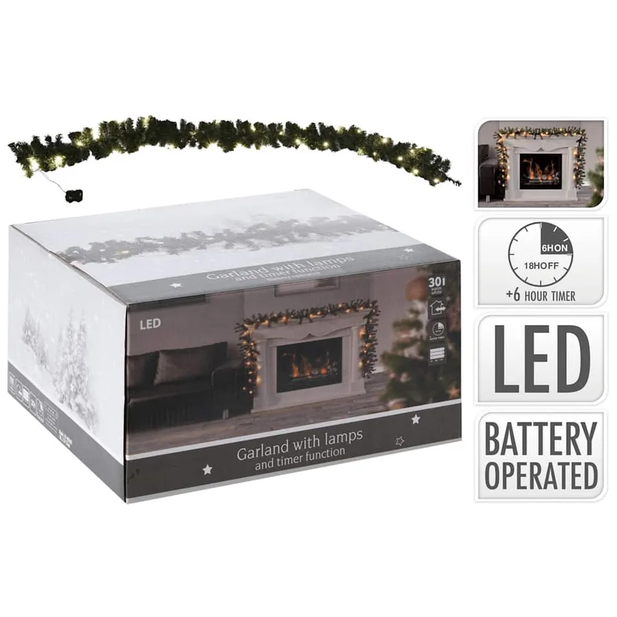 Ambiance Guirlande lumineuse de Noël avec 30 LED 270 cm - 5