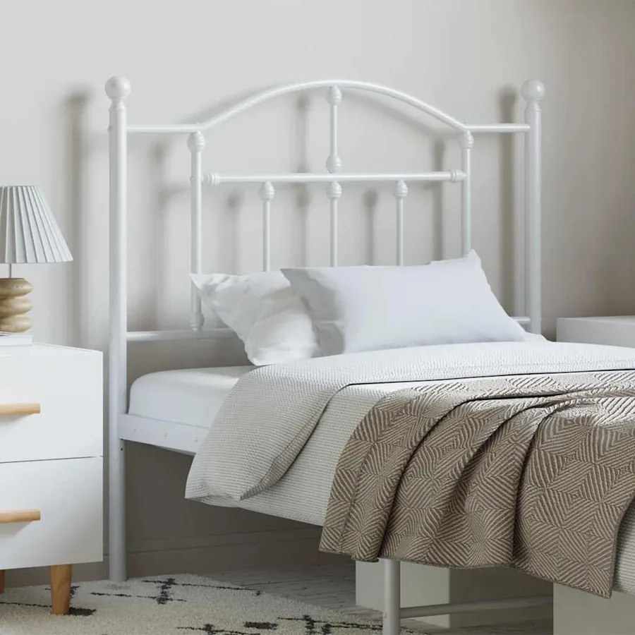 Tête de lit de remplacement métal blanc 100 cm
