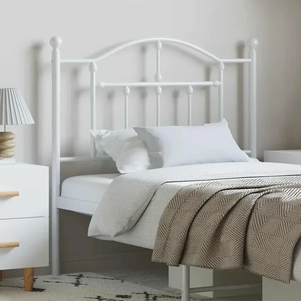 Tête de lit de remplacement métal blanc 100 cm